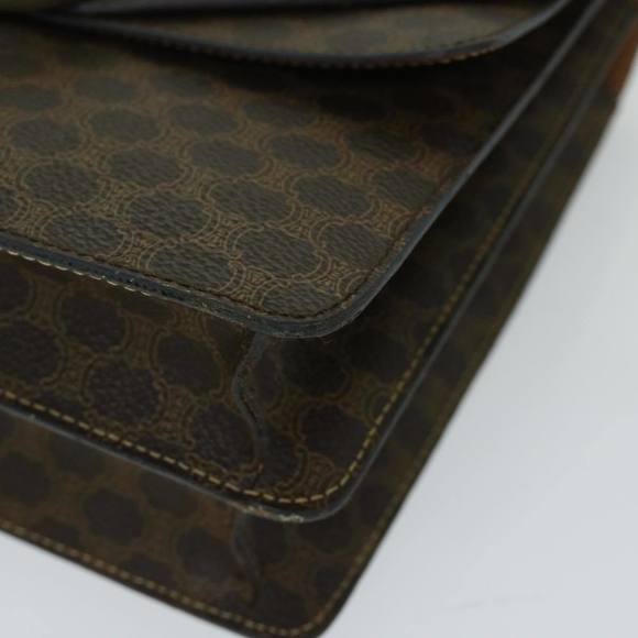 CELINE Macadam Canvas Hand Bag PVC Brown Auth 68360 - Picture 11 of 16